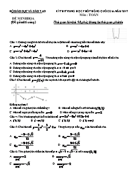 Đề thi trung học phổ thông quốc gia năm học 2017 môn Toán